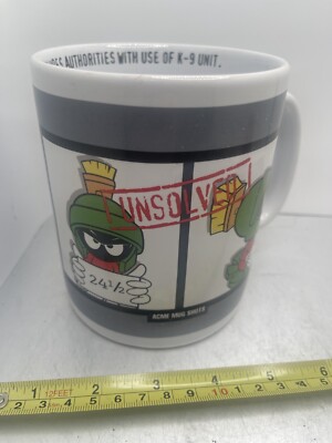 MARVIN THE MARTIAN WARNER BROS. XL Coffee MUG SHOTS 5  X 4  UNSOLVED WB 1997