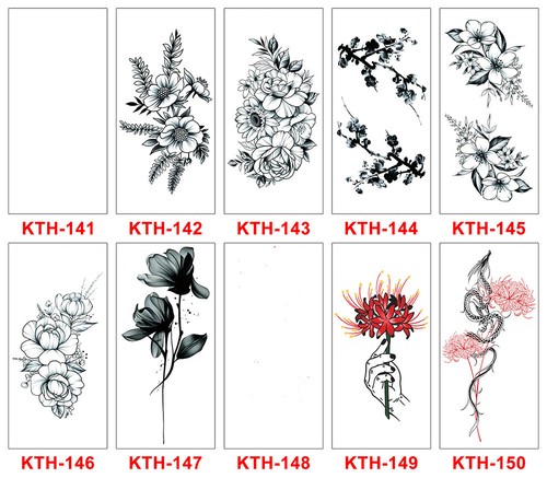 Woman Flowers Waterproof Body Temporary Tattoos Stickers US Seller - Picture 13 of 13
