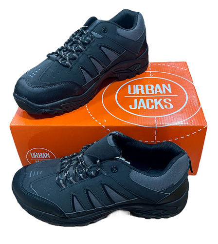 Men's Urban Jacks Trek Trainers - Brown - Black - Hiking Walking Lace Up - Picture 11 of 12