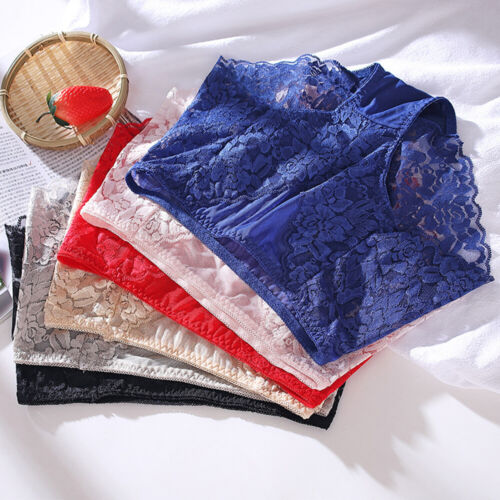 Women High Waist Briefs Knicker Tummy Control Underwear Lace Sexy French Panties - Picture 15 of 26