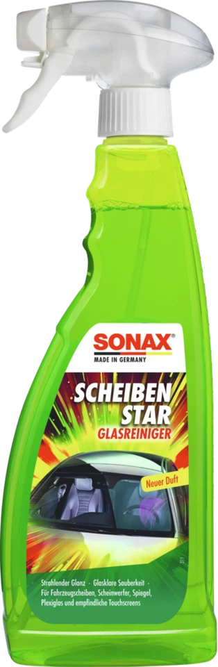 SONAX ScheibenStar Kraftvoller Reiniger für Fahrzeugscheiben Glasreiniger 750 ml