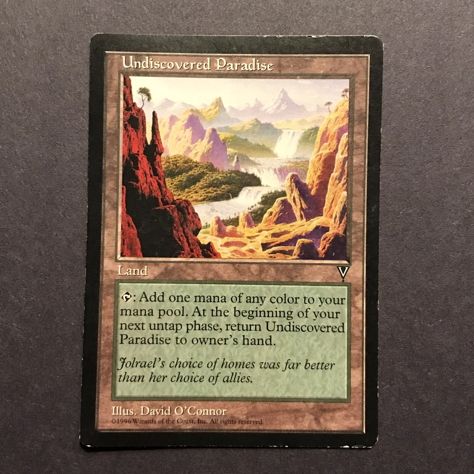 MTG Magic the Gathering Undiscovered Paradise Land Visions Rare MP