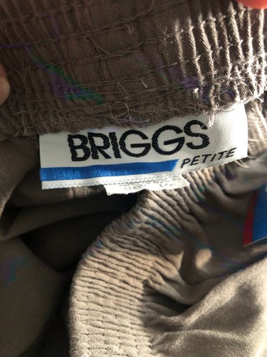 Vintage Briggs Petite Size 30W x 26 Inseam Pull On Mocha Pants NWT Made In USA - Picture 8 of 9