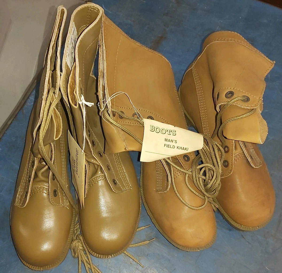 SIZE 14 KHAKI TAN BOOTS -NEW PAIR EX-ARMY AUSTRALIAN SURPLUS UNISSUED | eBay