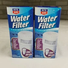 RITE AID WATER FILTER CARTRIDGES FITS MOST POPULAR FILTER SYSTEMS Lot Of 2