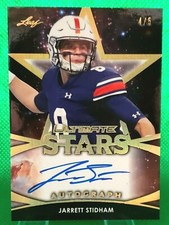 2019 Leaf Ultimate Draft Future Stars Auto Gold Spect #SAJS1 Jarrett Stidham 4/5