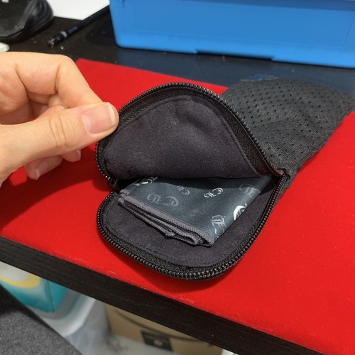 Chrom Herzen weiches Leder Etui Handtasche halber Reißverschluss Etui - Bild 4 von 6