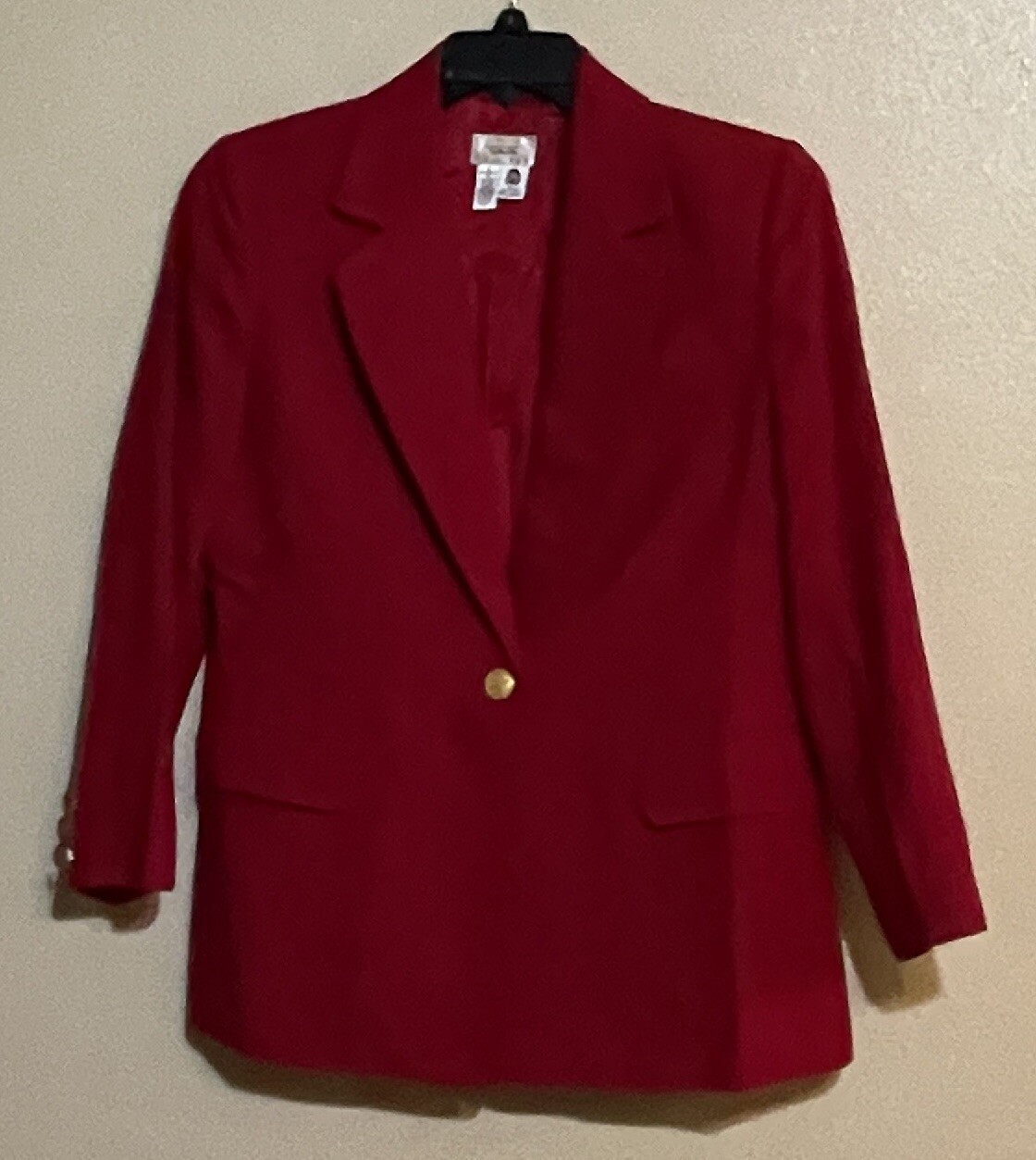 Talbots Wool Woolmark Blazer Red One Button Women… - image 1