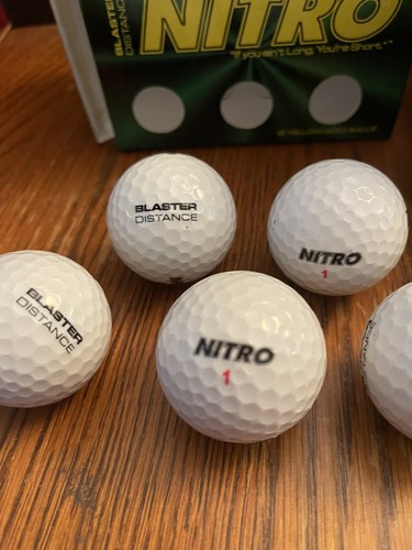 Lot of 11 Nitro Distance Blaster Golf Balls New 6 Yellow 5 White In Boxes - Picture 4 of 23