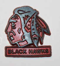 Vintage NHL CHICAGO BLACK HAWKS Rubber Magnet