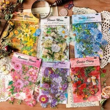 Flower Stickers Scrapbooking Sticker Journal Diary Transparent Planner 100 PCs