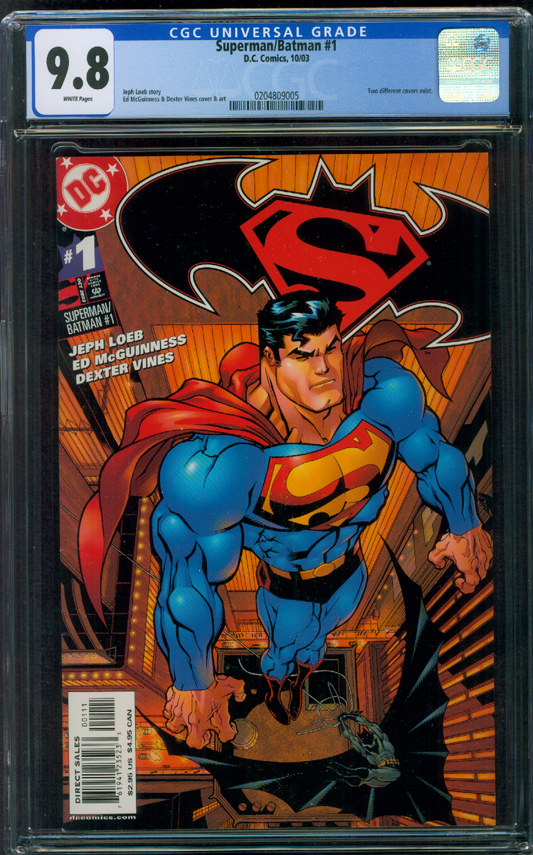 Superman Batman 1 CGC 9.8 Superman McGuinness Cover 1st Print 10