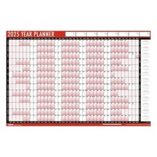 2025 A1 Full Year Wall Planner - Laminated - Complete With Pen And Stickers NEW