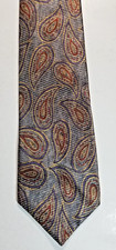 Guy Laroche Men's Necktie Paisley Silk Repp Tie Made in USA Vintage