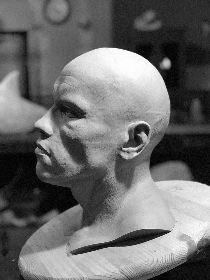 Busto Terminator 1:1 sin daños Arnold Schwarzzenegger Stan Winston '84 busto utilería Foto 3 de 4