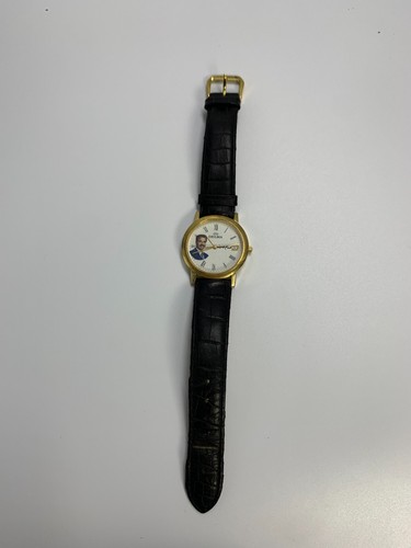 RELOJ DELMA SADDAM HUSSEIN AÑOS 80 VINTAGE IRAQ BAATH 34 MM CON CAJA CHAPADA EN ORO RARO - Imagen 11 de 20