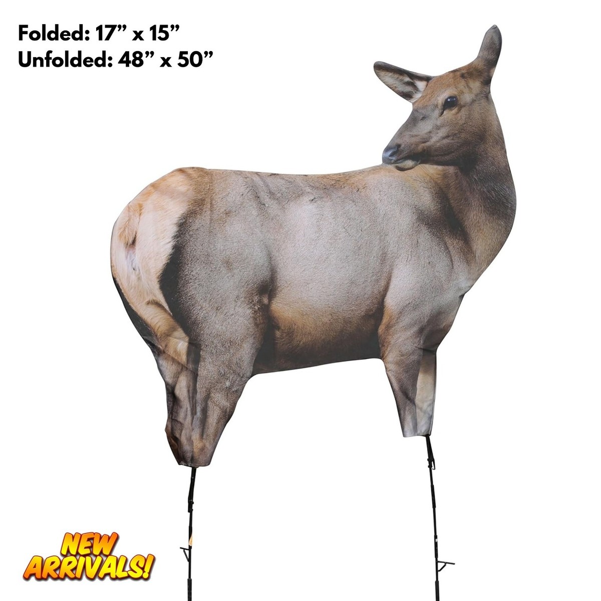 Realistic Cow Elk Decoy Lightweight Folding for Bull Elk Hunting
