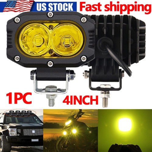 Auxbeam Pod Lights SPL 4 Inch LED Off Road Cube Lights - 90W 12000LM With Amber DRL & Hi/Lo Beam Ditch Lights - Foto 13