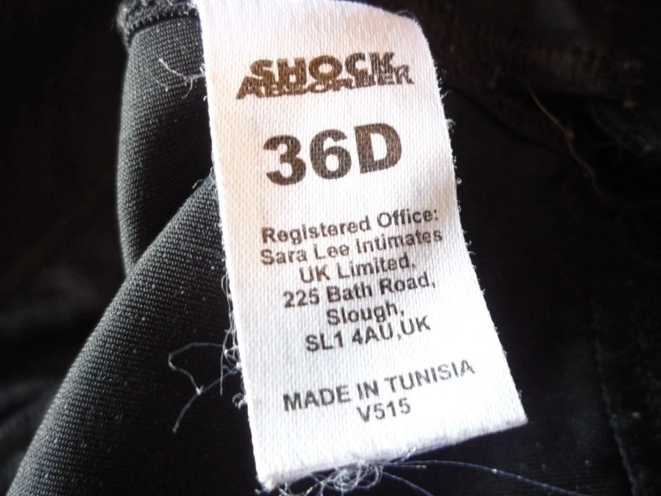 SHOCK ABSORBER- SPORTS- BLACK  Size 36D-NEVER WORN--SIDE HOOKS - Image 3 of 3