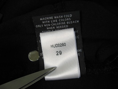 Pantalones de mezclilla HUDSON para mujer Krista tobillo súper ajustados tiro medio talla 29 en NIRO negro nuevos con etiquetas - Imagen 12 de 12