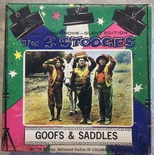 Rare 8MM silent movie The 3 Stooges Goofs and Saddles boxed Vintage