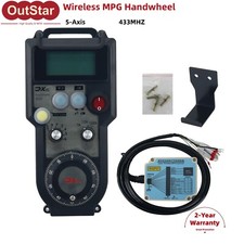 5-Axis CNC Manual Pulse Generator Wireless MPG Handwheel 25PPR LED Screen AWPG