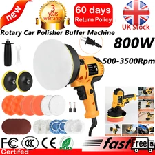 Electric Polisher Buffer Sander Car Polishing Machine 5" 7" Buffing Sponge Kit
