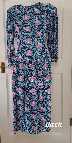 Nightingales vintage dress - floral print - rayon- cottagecore - Picture 4 of 16