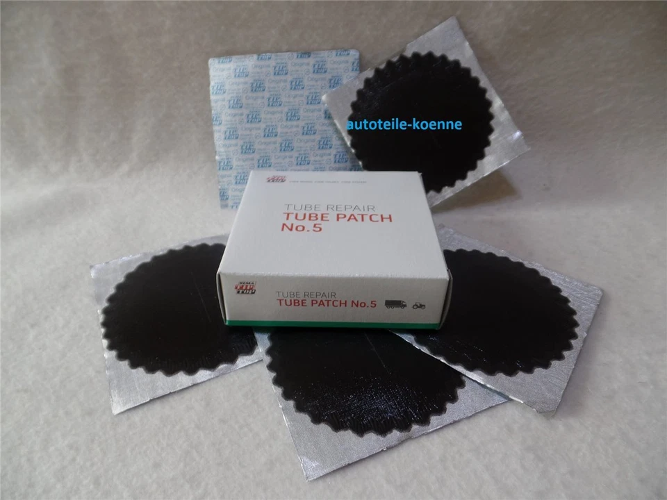 5x SCHLAUCHFLICKEN 5 Ø 94 MM Schwarzrand Rema TIP TOP Schlauchreparatur
