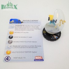 Heroclix Captain America set Invisible Woman 057 Super Rare figure w/card 