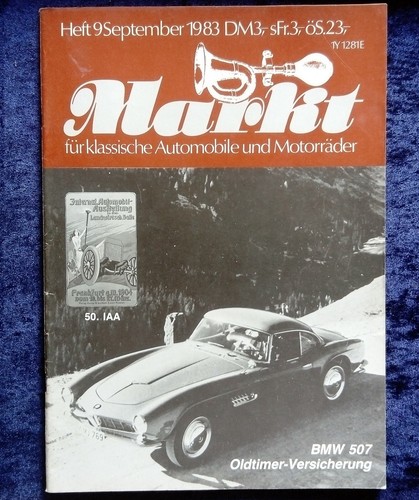 Oldtimer Markt 9.1983  BMW 507, Tatra 600 Tatraplan, 60 Jahre BMW Motorräder