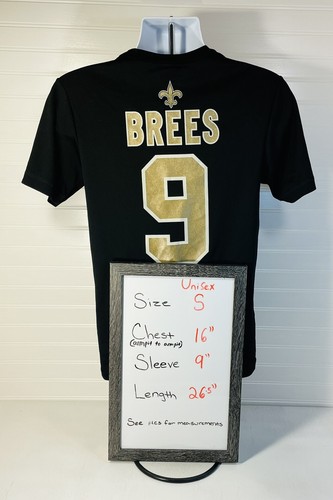 New Orleans Saints NFL T-Shirt Black Size S Unisex Drew Brees #9 Team Apparel - Picture 7 of 12