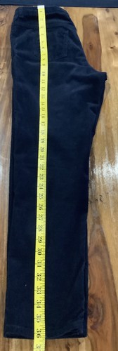 Land's End Corduroy Pants Girls Size 12+ Navy Blue Nautical 28x27 Stretch Fabric - Picture 4 of 12