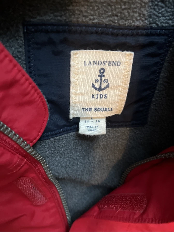 0299A Lands End Niños Impermeable Nylon Grow-A-Longs Chaqueta de Invierno Talla LG 14-16 Foto 2 de 4