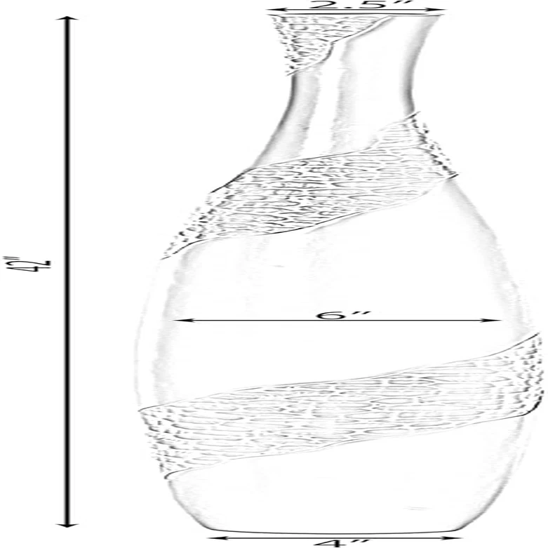 42 Inch Bottle Shape Floor Vase, Brown with Cobbled Stone Pattern - Modern Home - Image 4 of 4