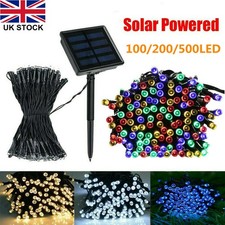100-500 LED Solar Powered Fairy Garden Lights String Outdoor Patio Wedding Xmas