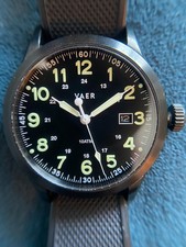Vaer S5 Tactical Field Watch 40mm Quartz Black Rubber Strap - For Repair