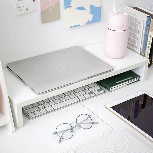 Monitor Stand Computer Elevated Desk Shelf Accessory Display Storage Holder - Afbeelding 3 van 12