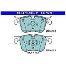 Satz Bremsbeläge Bremsklötze vorne für Opel Combo K9 E Grandland X | 24175777