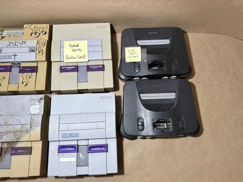 (6) Super Nintendo SNES and (2) N64 Consoles FOR PARTS AS IS - Picture 3 of 10