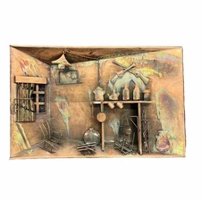 Copper 3D Metal Ware Frontier Home Folk Hanging Wall Art Decor
