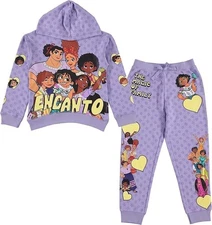 Disney Girls ENCANTO Hoodie and Jogger Clothing Set - Mirabel, Isabela and...