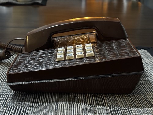 Vintage Western Electric Faux Alligator Schlangenhaut Touch Ton Tischtelefon - getestet - Bild 15 von 23