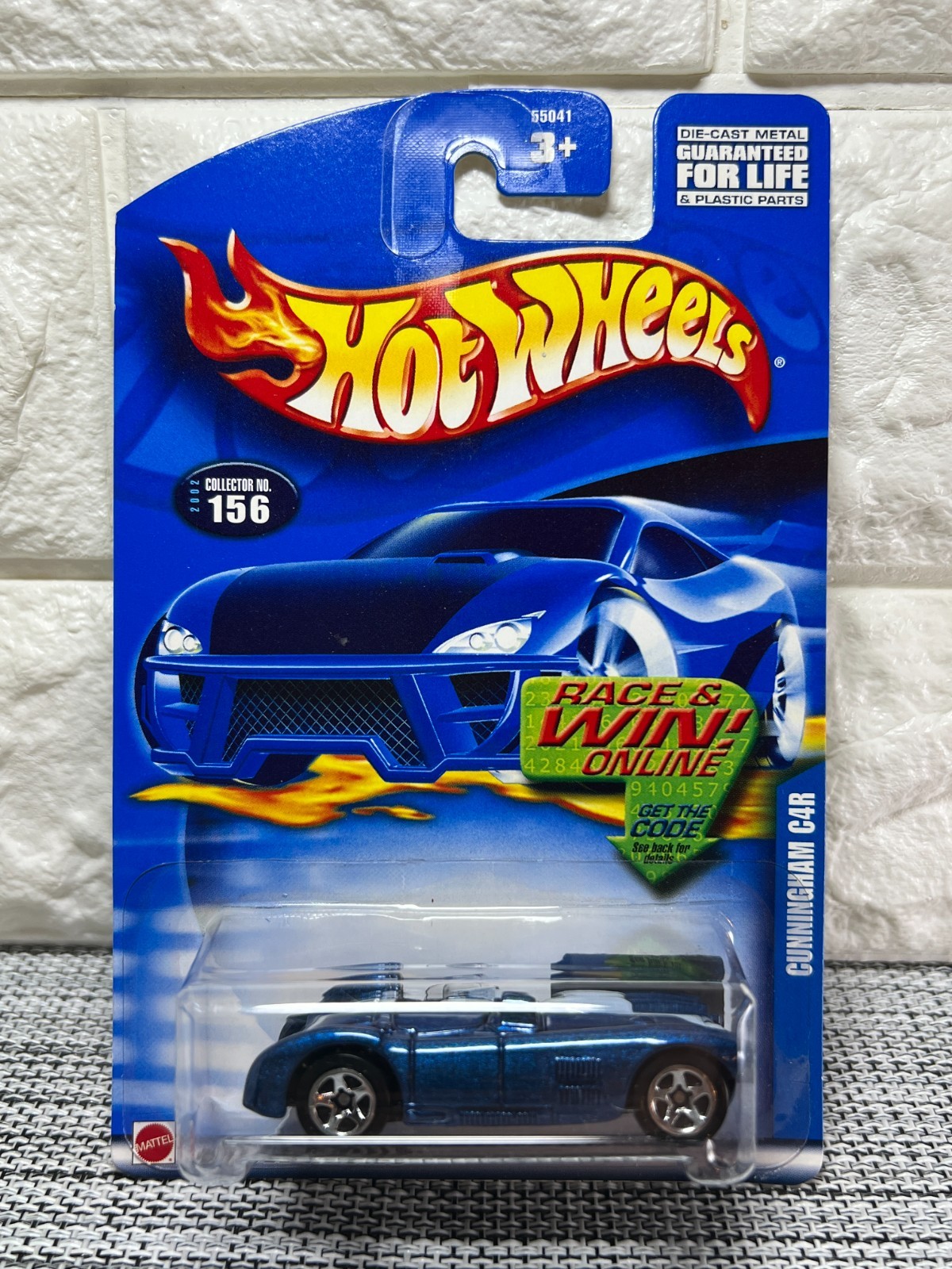 Hot Wheels Cunningham C4R 2002 Collector No. 156 Blue