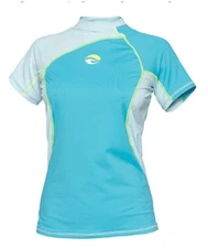 Bare Womens Short Sleeve Rashguard -Blue