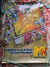 Very Rare 1981 MTV Launch Promo Poster