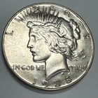 1935 $1 Peace Silver Dollar AU Light Hairlines.