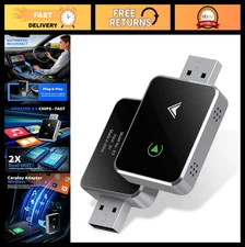 Wireless CarPlay & Android Auto Adapter - 2025 Upgrade, Mini Size, USB & Type-C,