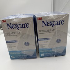60 Apósitos 3M Nexcare Tegaderm Transparente Impermeable 1.75x1.75 y 2.375x2.75