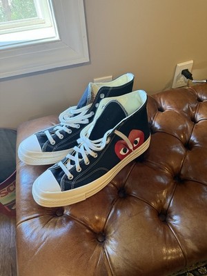 Comme des Garçons PLAY x Converse High Black Red Heart   Men s Size 12